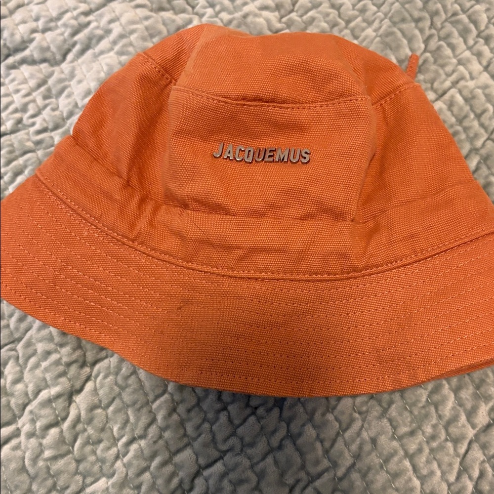 Jacquemus Orange Cotton Bucket Hat - Picture 3 of 5